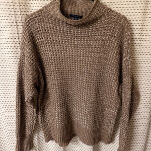 American Eagle Outfitters Tan Knit Mock Neck Sweater